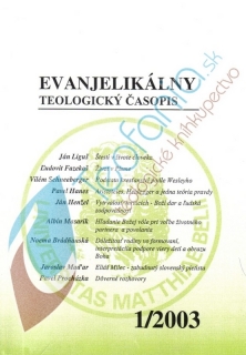 Evanjelikálny teologicý časopis 1/2003